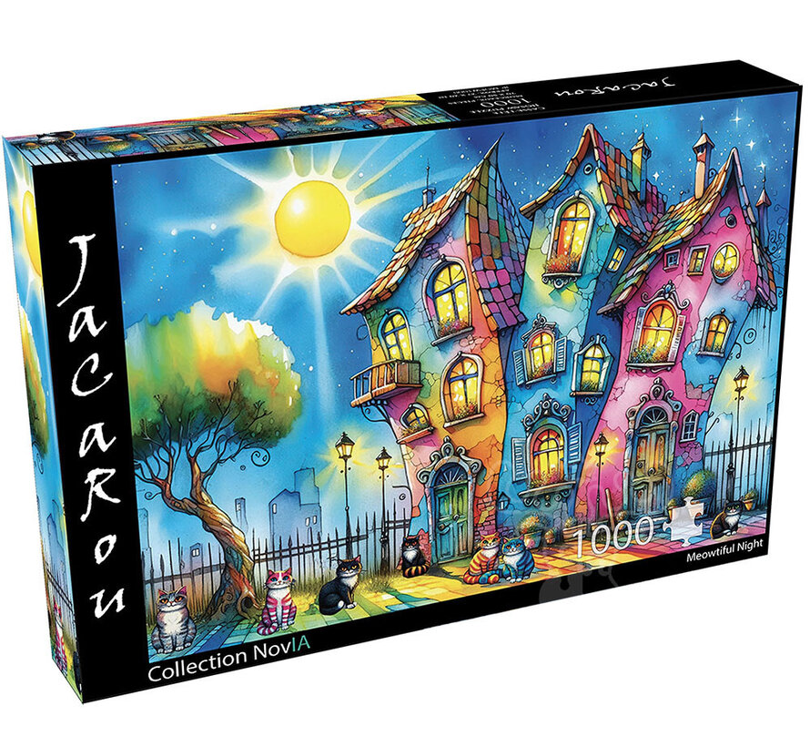 JaCaRou Meowtiful Night Puzzle 1000pcs