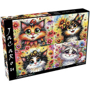 JaCaRou Puzzles JaCaRou Cat-titude Squad Puzzle 1000pcs