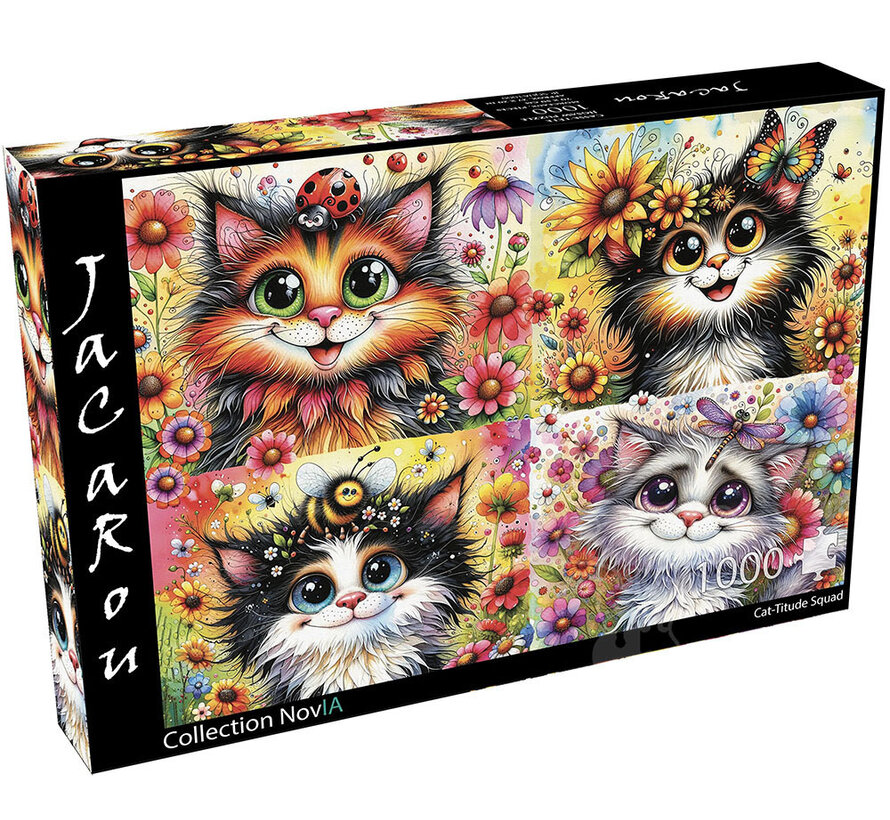 JaCaRou Cat-titude Squad (Collection NovIA) Puzzle 1000pcs