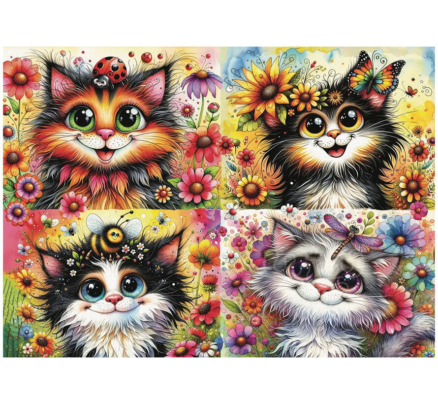 JaCaRou Cat-titude Squad (Collection NovIA) Puzzle 1000pcs