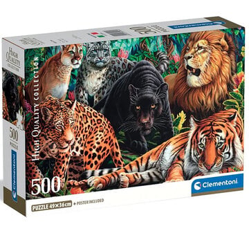 Clementoni FINAL SALE Clementoni Wild Cats Puzzle 500pcs