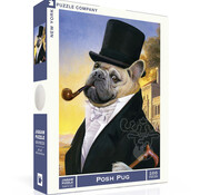 New York Puzzle Company New York Puzzle Co. Bill Mayer: Posh Pug Puzzle 500pcs