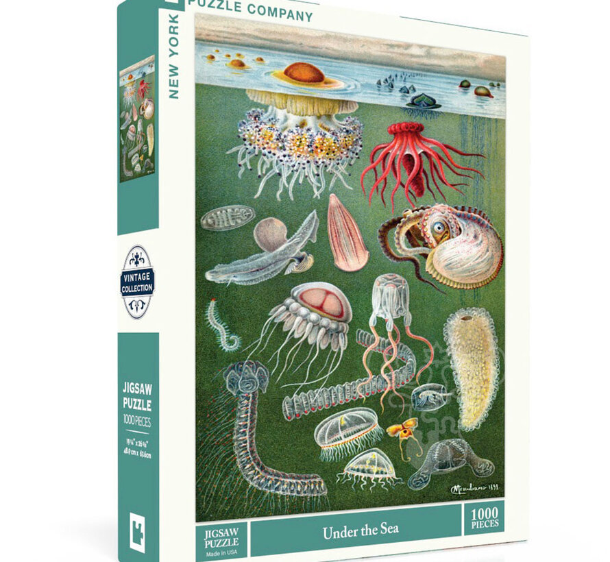 FINAL SALE New York Puzzle Co. Vintage Collection: Under the Sea Puzzle 1000pcs