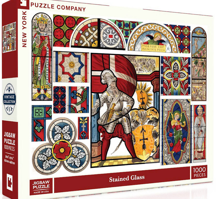 New York Puzzle Co. Vintage Collection: Stained Glass Puzzle 1000pcs