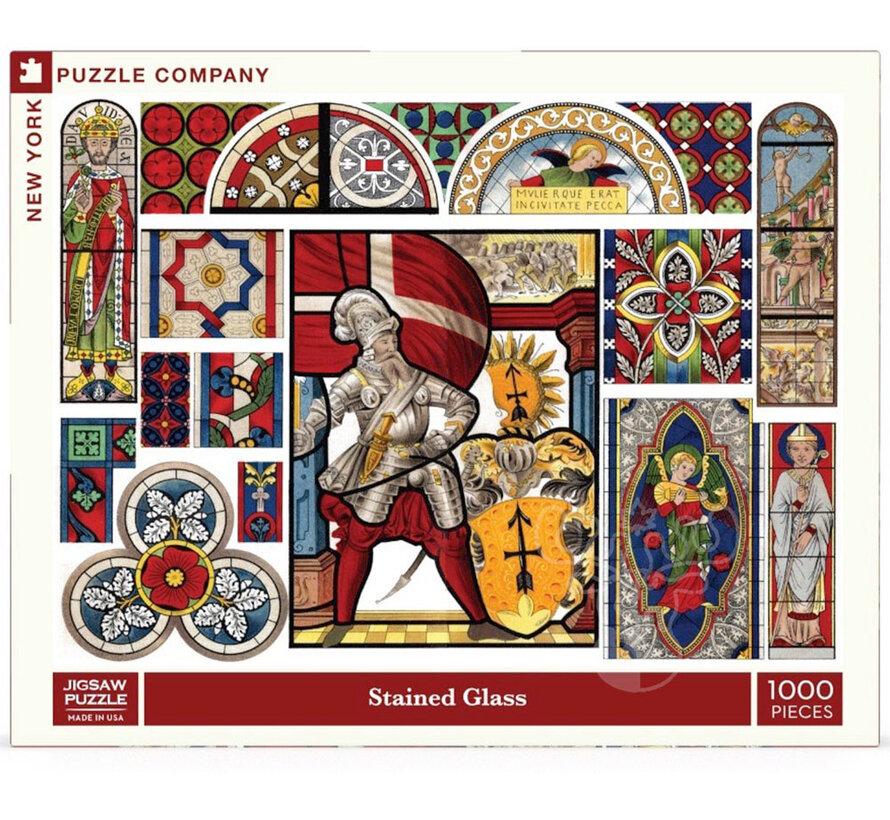 New York Puzzle Co. Vintage Collection: Stained Glass Puzzle 1000pcs