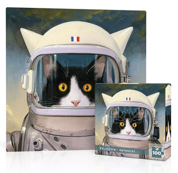 New York Puzzle Company New York Puzzle Co. Bill Mayer: Félicette - Astrocat Mini Puzzle 100pcs