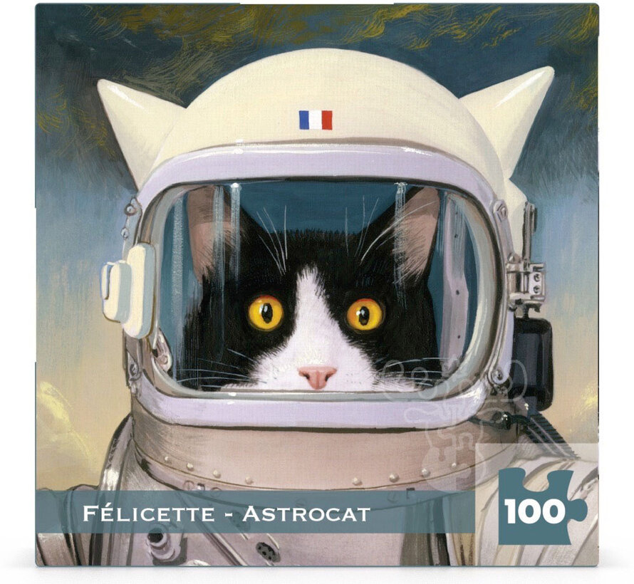 New York Puzzle Co. Bill Mayer: Félicette - Astrocat Mini Puzzle 100pcs