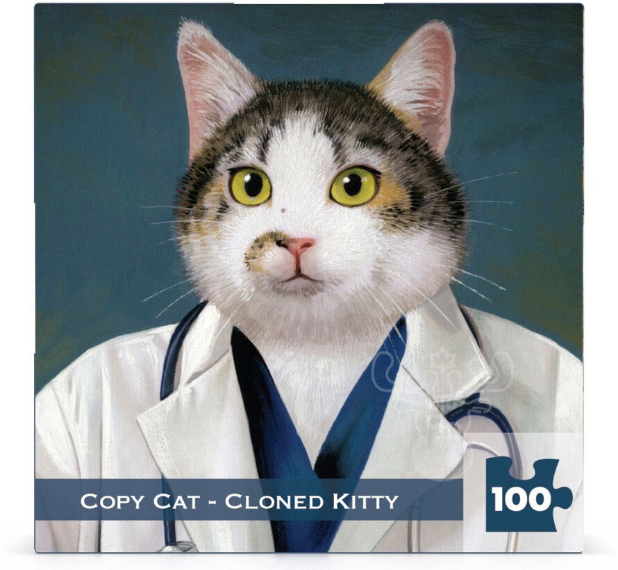 New York Puzzle Co. Bill Mayer: Copy Cat - Cloned Kitty Mini Puzzle 100pcs