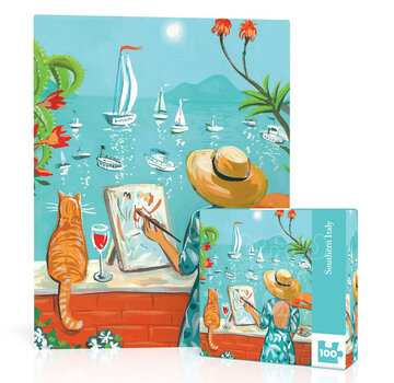 New York Puzzle Company New York Puzzle Co. Jenny Kroik: Southern Italy Mini Puzzle 100pcs