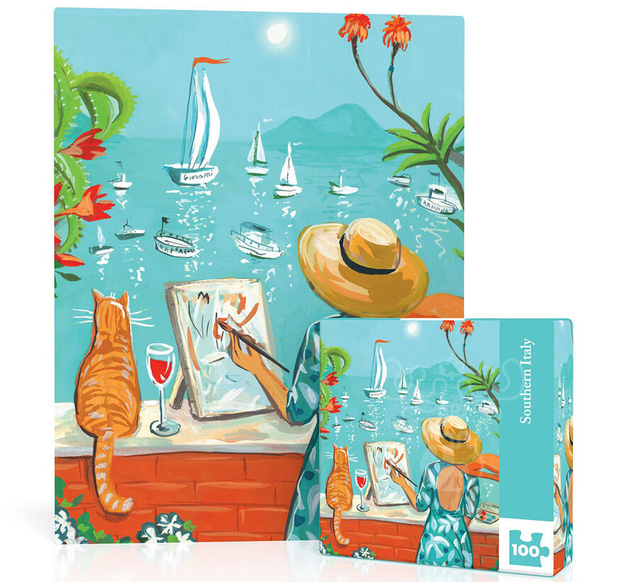 New York Puzzle Co. Jenny Kroik: Southern Italy Mini Puzzle 100pcs