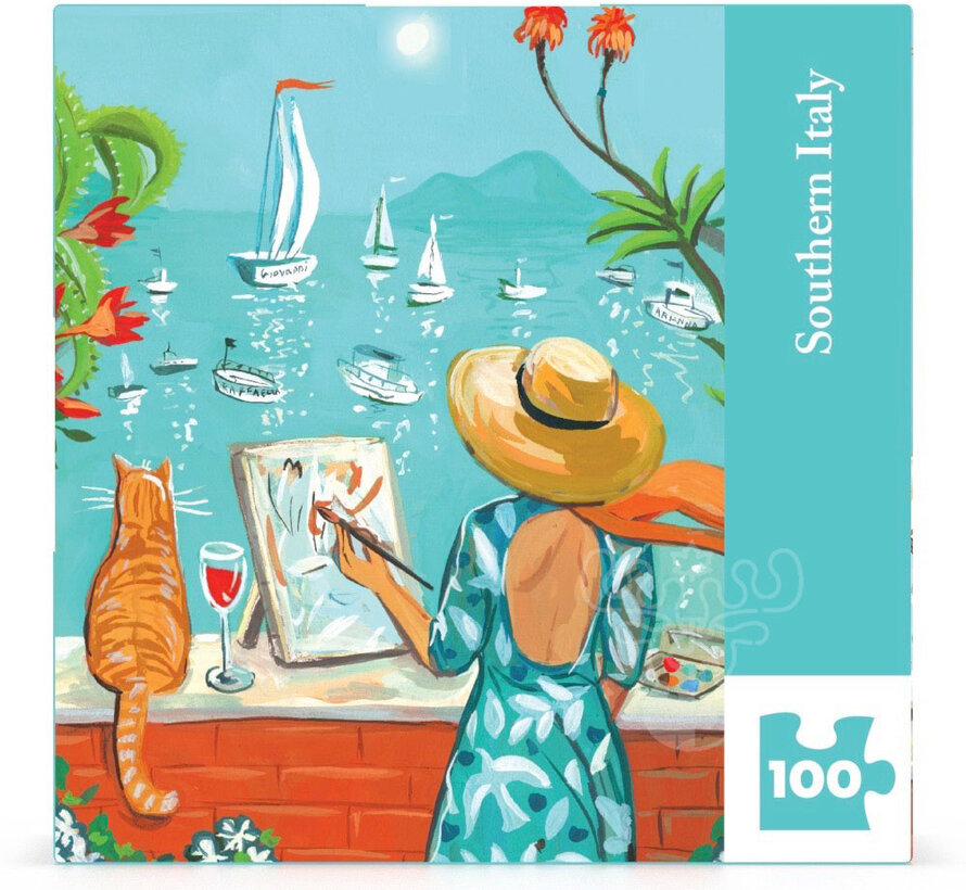 New York Puzzle Co. Jenny Kroik: Southern Italy Mini Puzzle 100pcs