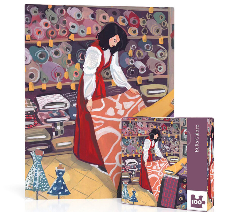 New York Puzzle Co. Jenny Kroik: Bolts Galore Mini Puzzle 100pcs