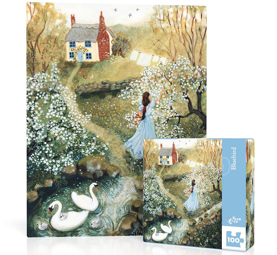 New York Puzzle Co. Loré Pemberton: Bluebird Mini Puzzle 100pcs