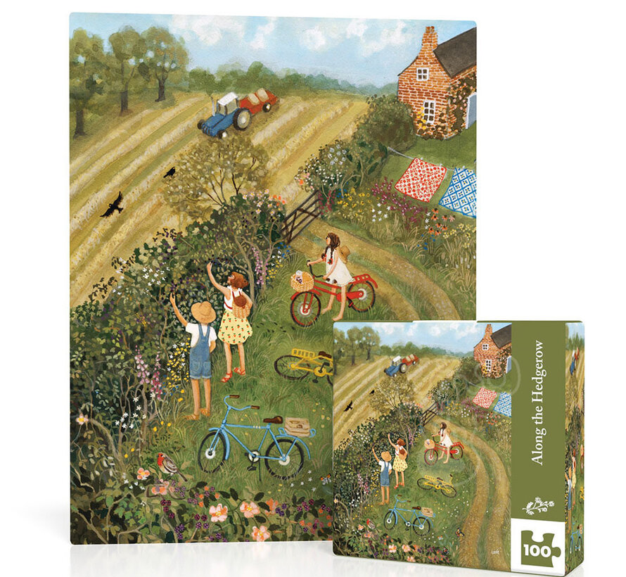 New York Puzzle Co. Loré Pemberton: Along the Hedgerow Mini Puzzle 100pcs