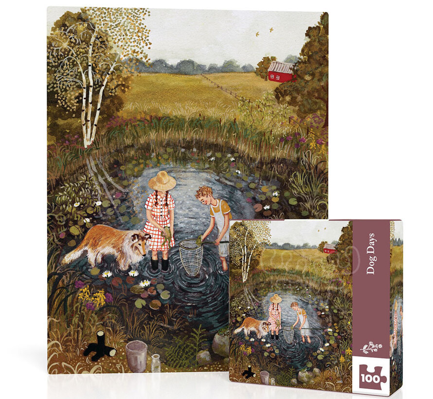 New York Puzzle Co. Loré Pemberton: Dog Days Mini Puzzle 100pcs