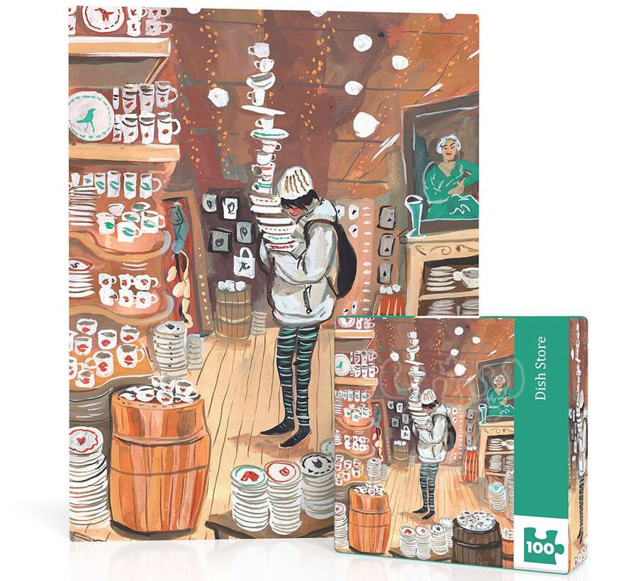 New York Puzzle Co. Jenny Kroik: Dish Store Mini Puzzle 100pcs