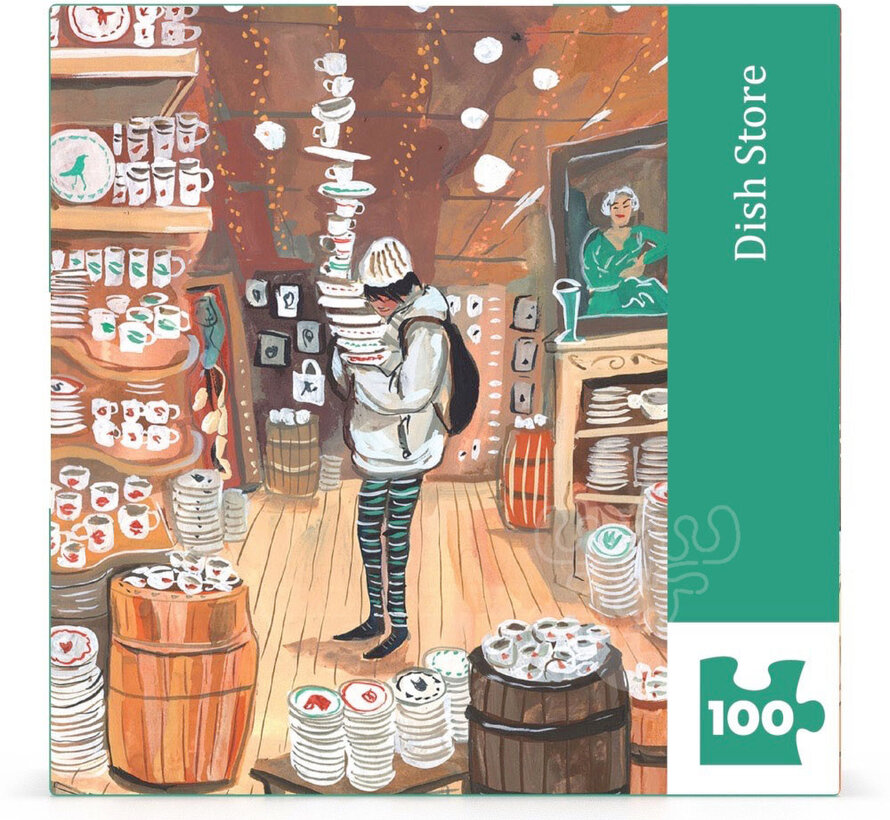 New York Puzzle Co. Jenny Kroik: Dish Store Mini Puzzle 100pcs