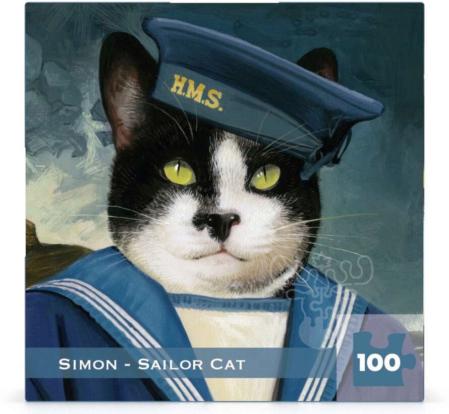 New York Puzzle Co. Bill Mayer: Simon - Sailor Cat Mini Puzzle 100pcs