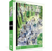 New York Puzzle Company New York Puzzle Co. The New Yorker: Pawns in the Park Puzzle 1000pcs