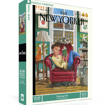 New York Puzzle Company New York Puzzle Co. The New Yorker: Enjoying Life Puzzle 1000pcs