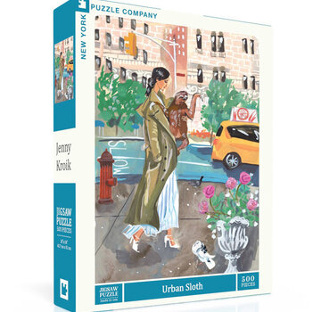 New York Puzzle Company New York Puzzle Co. Jenny Kroik: Urban Sloth Puzzle 500pcs