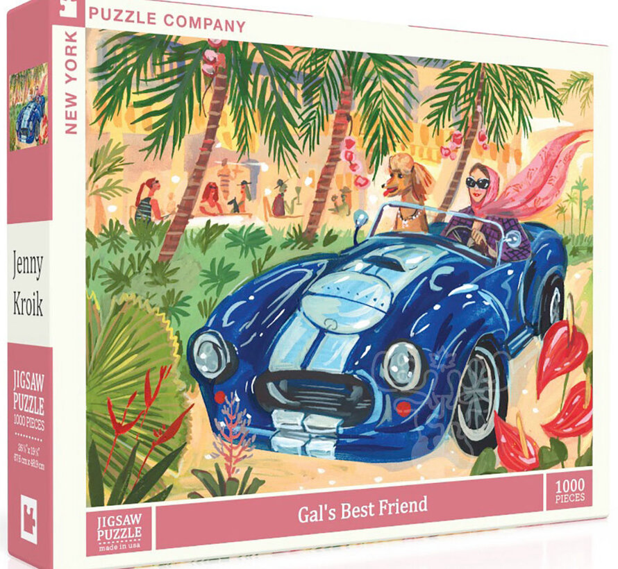 New York Puzzle Co. Jenny Kroik: Gal's Best Friend Puzzle 1000pcs