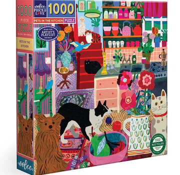 EeBoo eeBoo Pets in the Kitchen Puzzle 1000pcs