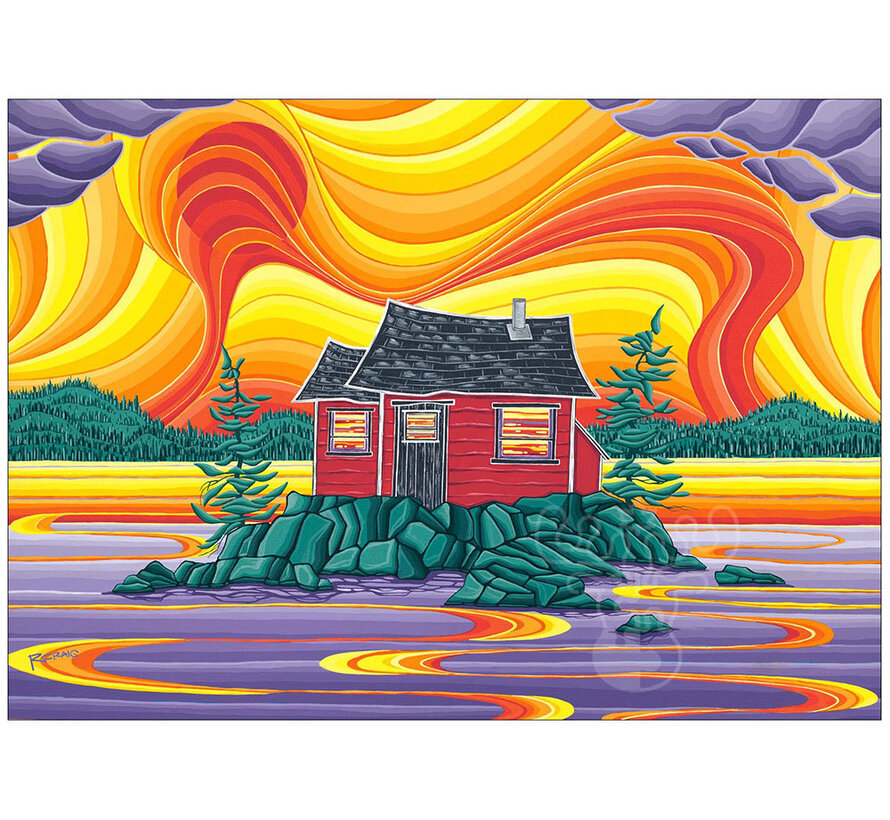 The Occurrence Cabin on the Rocks Puzzle 1008pcs