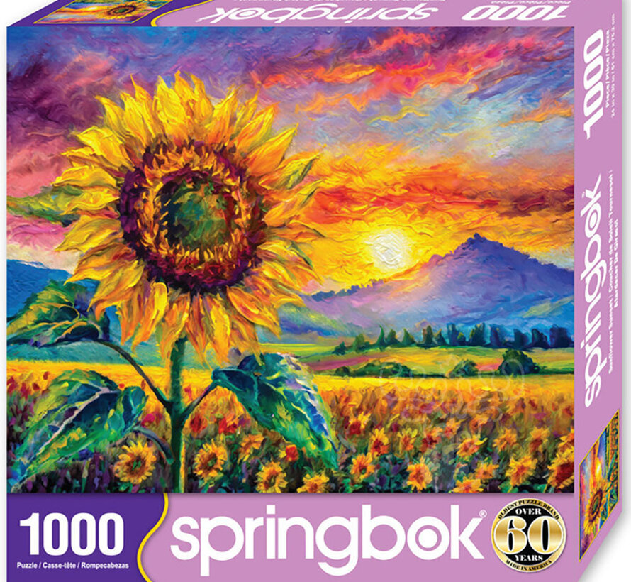 Springbok Sunflower Sunset Puzzle 1000pcs Limited Release