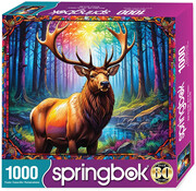 Springbok Springbok Stain Glass Elk Puzzle 1000pcs Limited Release