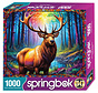 Springbok Stain Glass Elk Puzzle 1000pcs Limited Release