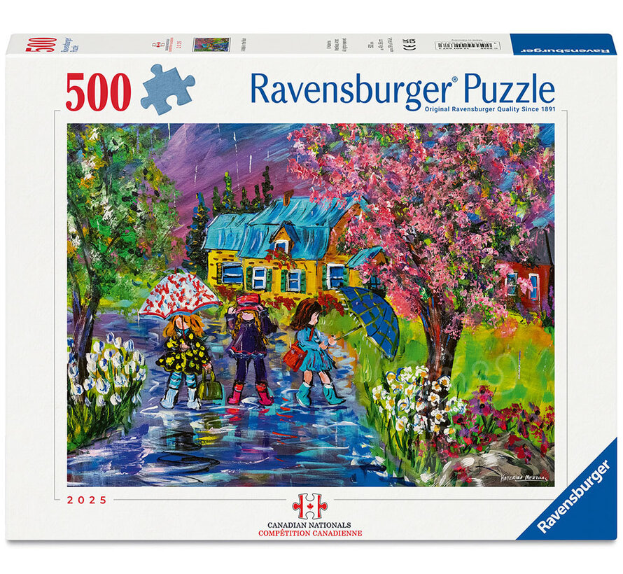 Ravensburger A Walk in the Rain Puzzle 500pcs Canadian JPA Nationals 2025 Individual Final