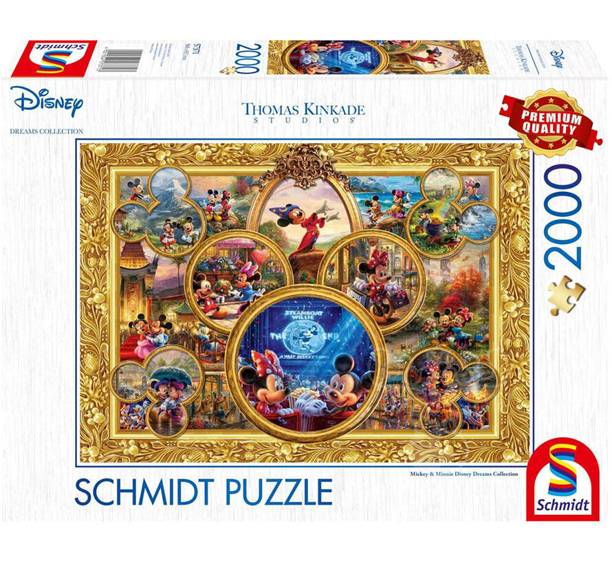 Schmidt Thomas Kinkade - Disney Mickey & Minnie Disney Dreams Collection Puzzle 2000pcs - Import