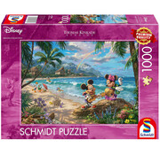 Schmidt Schmidt Thomas Kinkade - Disney Mickey and Minnie in Hawaii Puzzle 1000pcs - Import