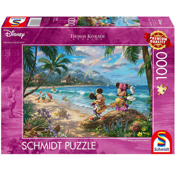 Schmidt Schmidt Thomas Kinkade - Disney Mickey and Minnie in Hawaii Puzzle 1000pcs - Import