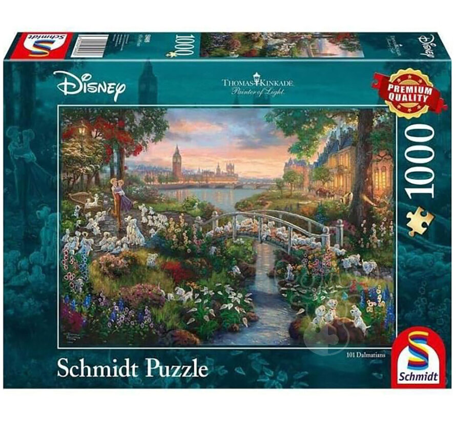Schmidt Thomas Kinkade - Disney 101 Dalmatians Puzzle 1000pcs - Import
