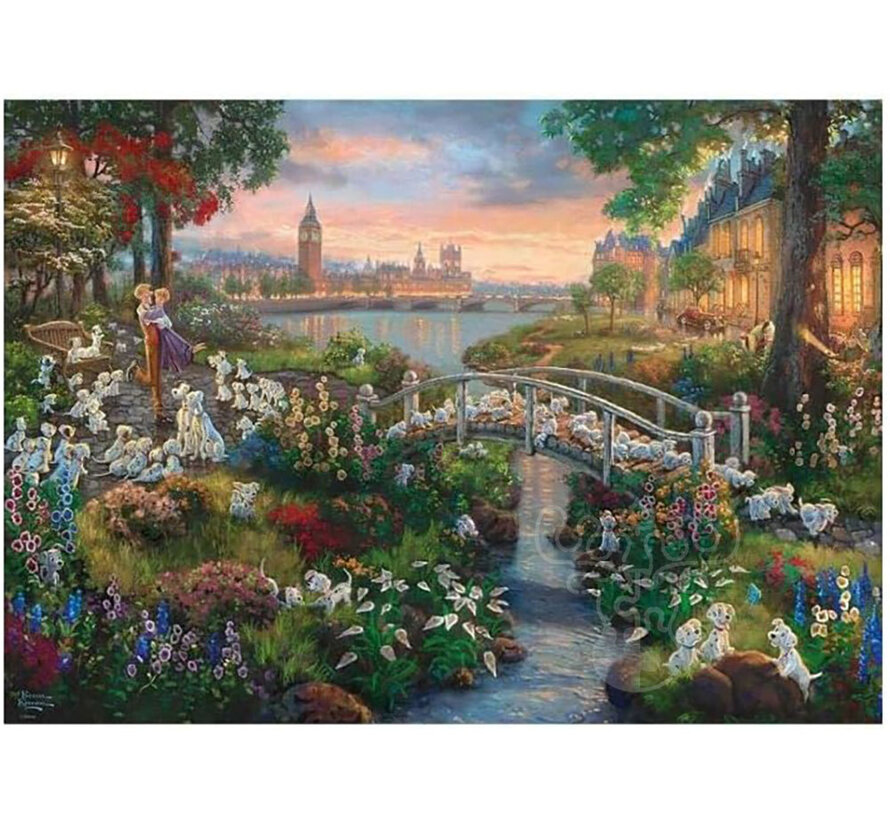 Schmidt Thomas Kinkade - Disney 101 Dalmatians Puzzle 1000pcs - Import