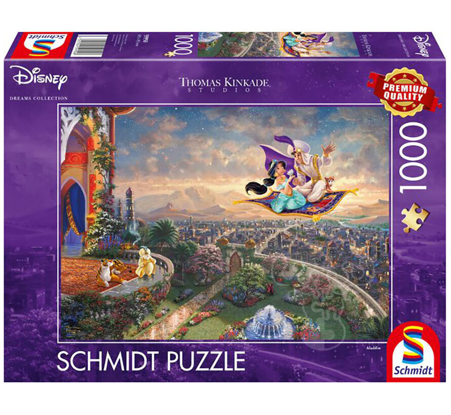 Schmidt Thomas Kinkade - Disney Aladin Puzzle 1000pcs - Import