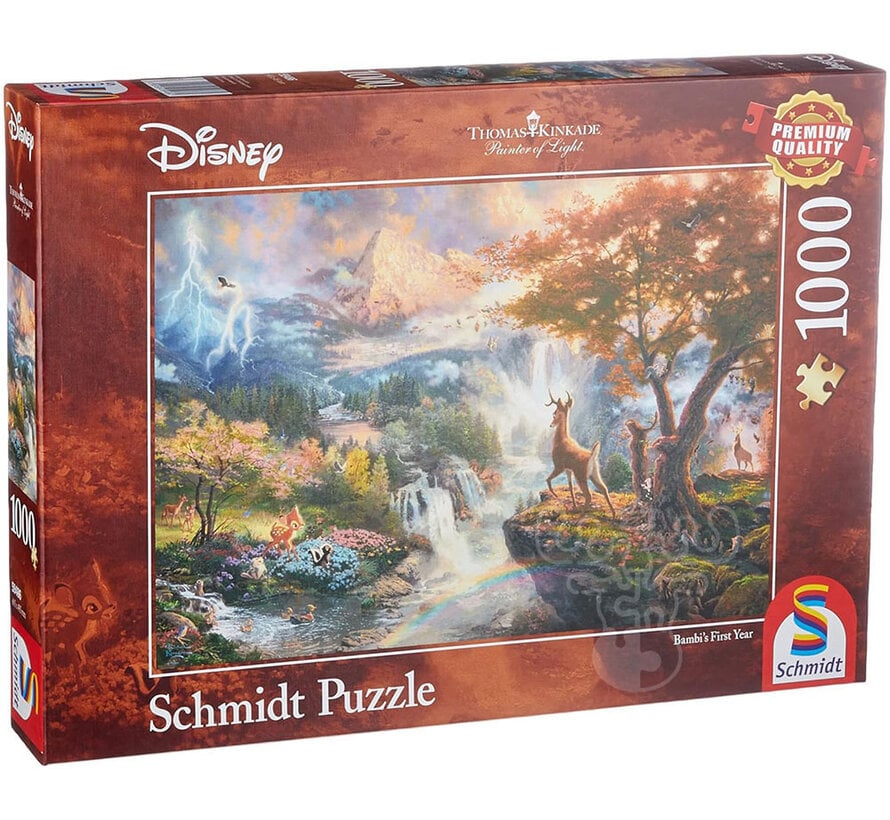 Schmidt Thomas Kinkade - Disney Bambi Puzzle 1000pcs - Import