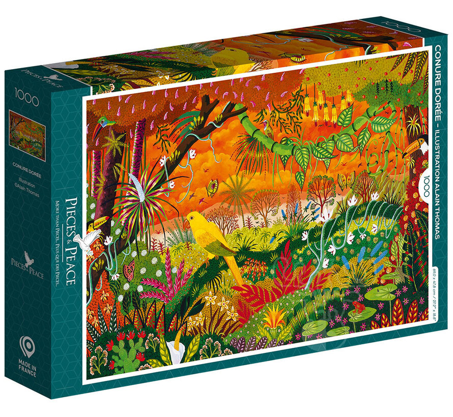 Pieces & Peace Golden Conure (Sun Parakeet) Puzzle 1000pcs