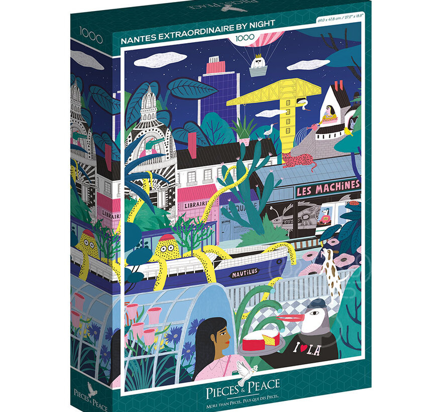Pieces & Peace Nantes Extraordinary by Night Puzzle 1000pcs