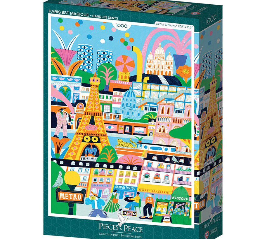 Pieces & Peace Paris est Magique Puzzle 1000pcs