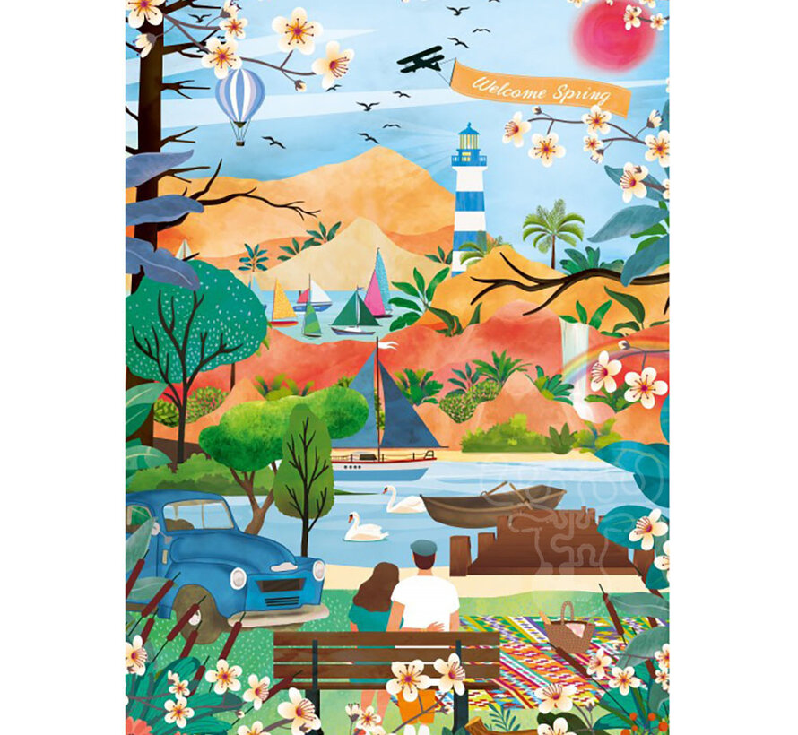 Pieces & Peace Welcome Spring Puzzle 1000pcs