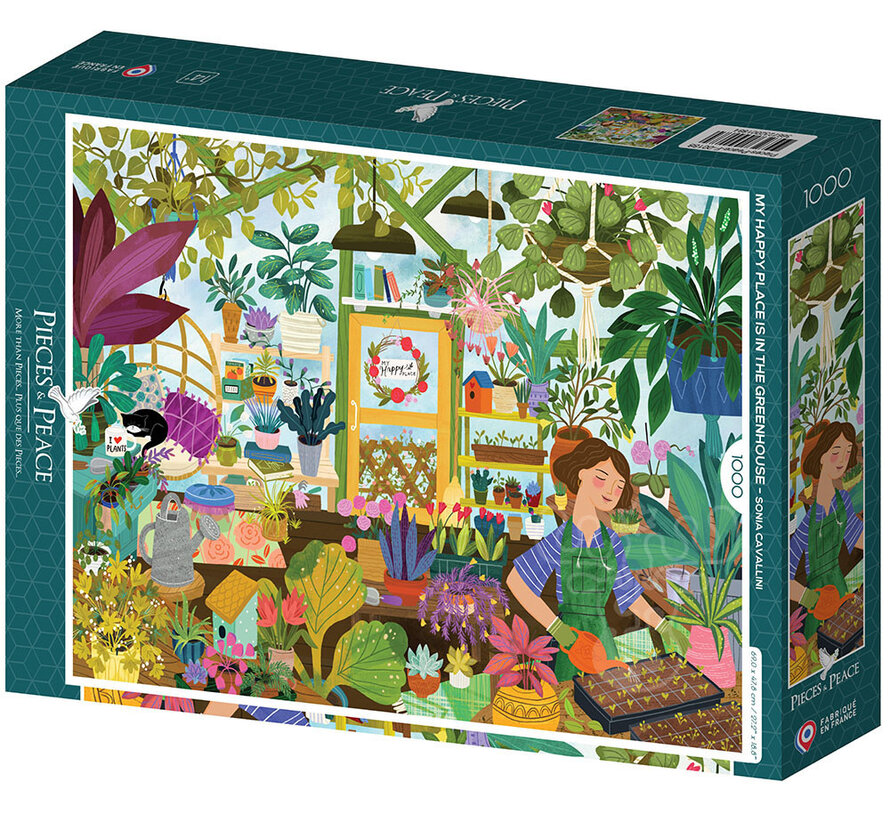 Pieces & Peace My Happy Place is in the Greenhouse Puzzle 1000pcs