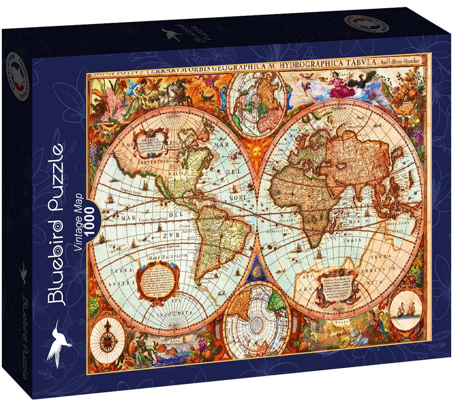 Bluebird Vintage Map Puzzle 1000pcs