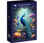 Bluebird Bluebird Flowers & Peacock Puzzle 500pcs