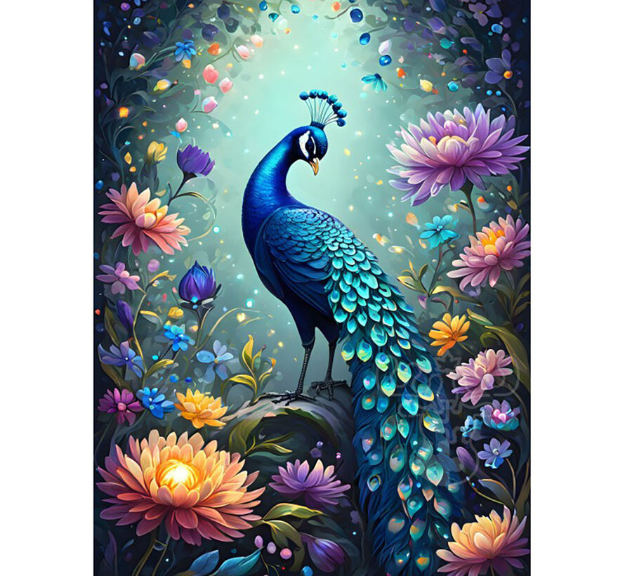 Bluebird Flowers & Peacock Puzzle 500pcs