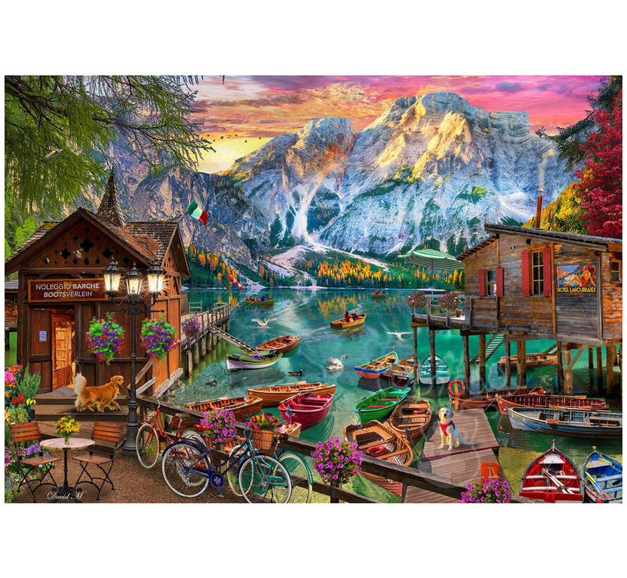 Bluebird Lago Di Braies, Italy Puzzle 1000pcs
