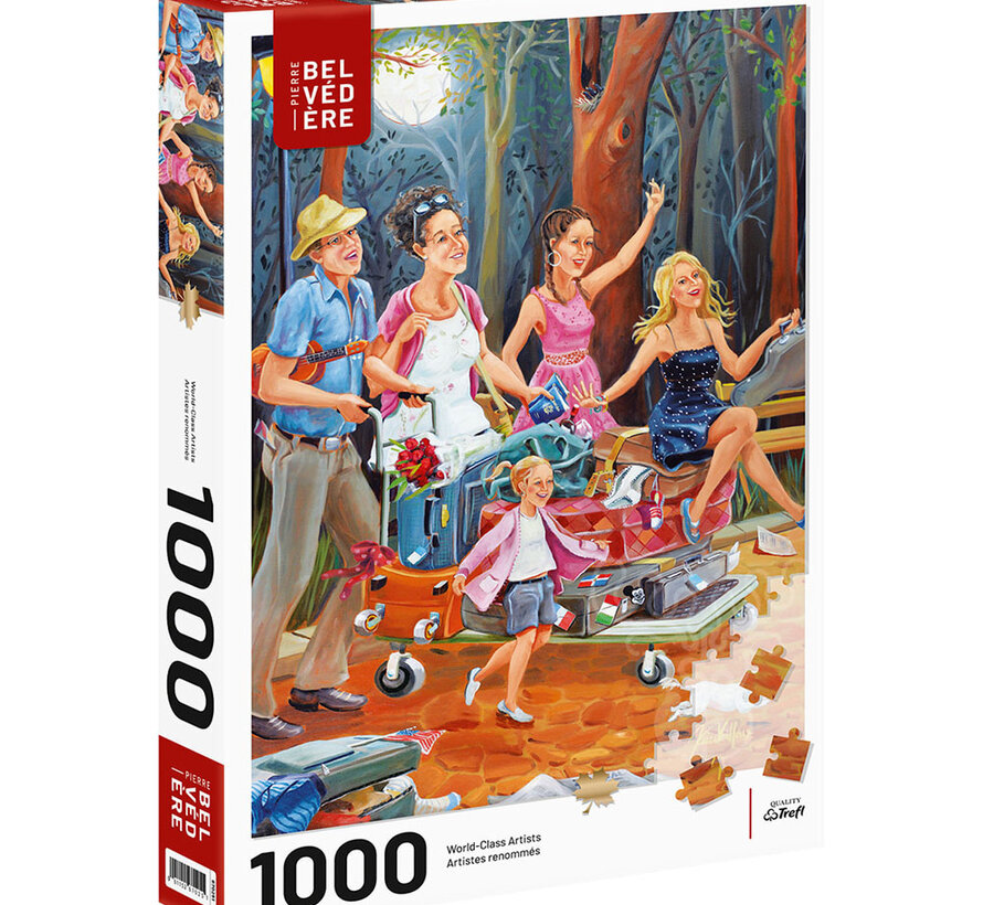 FINAL SALE Pierre Belvedere Veilleux: The Travelling Family Puzzle 1000pcs