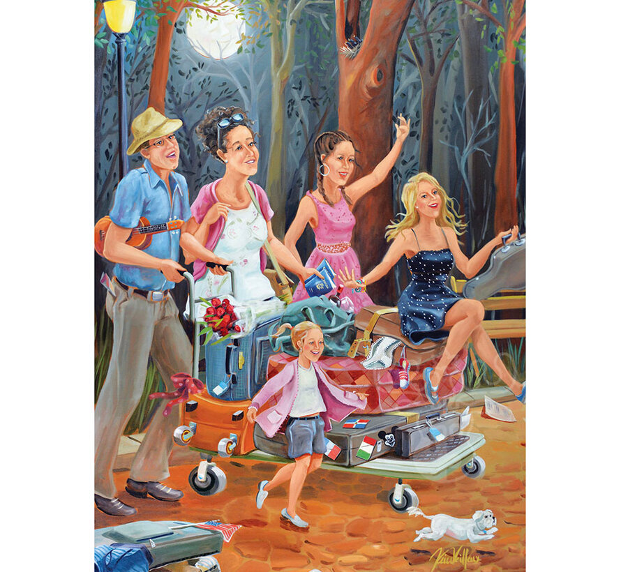 FINAL SALE Pierre Belvedere Veilleux: The Travelling Family Puzzle 1000pcs